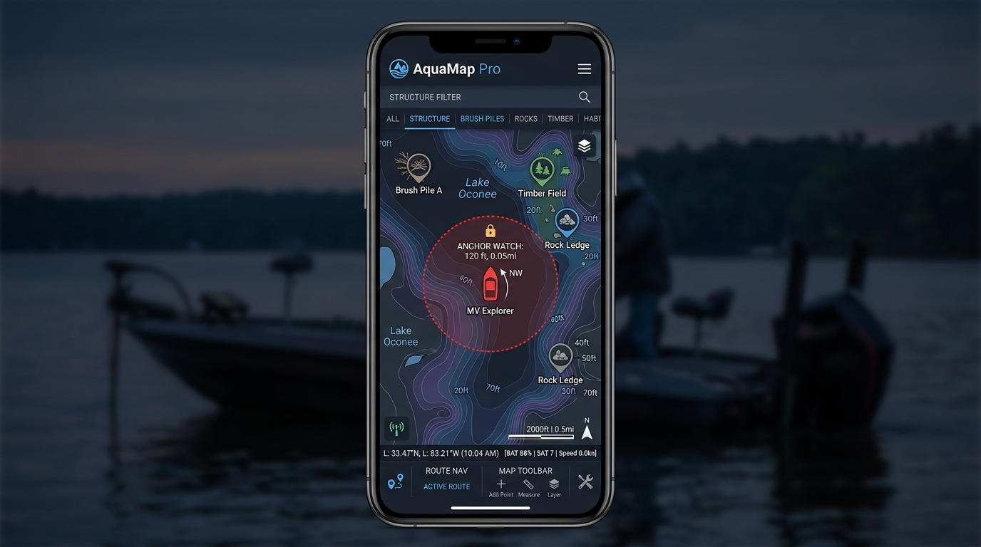 SpotLocker Interactive Map Screen Mockup